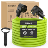 30Amp 25FT RV EV Extension Cord Bright Green Nilight