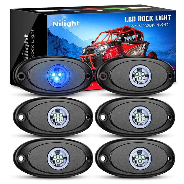 RGB Rock Lights Blue LED Rock Lights (6 Pcs)