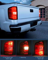 2007-2014 Chevy Silverado 1500 2500HD 3500HD 2007-2013 GMC Sierra 3500HD Taillight Assembly Rear Lamp w/Bulbs and Harness Driver Side Nilight