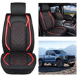 Vehicle Seat Belt Covers Car Seat Covers Custom Fit 2009-2024 F150 and 2017-2024 F250 F350 F450 Waterproof Wear-Resistant Leather Anti Slip Cushion Front Set (2PCS Front Seat Cover)