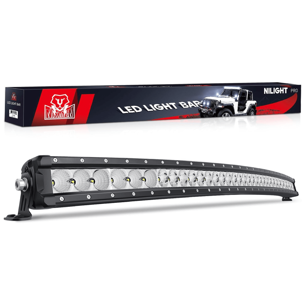 42 Inch 165W 16500LM Slim Anti-Glare DRL Spot Flood Curved Led Light Bar Nilight