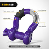 3/4 inch D-Ring Shackle Purple (Pair)