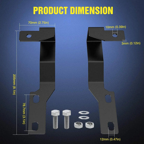 Mounting Accessory Ditch Light Hood Mounts For 2005-2015 2nd Gen Toyota Tacoma