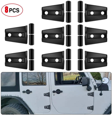 Mounting Accessory Door Hinge Cover For 2007-2017 Jeep Wrangler Unlimited 4Door (8 Pcs)