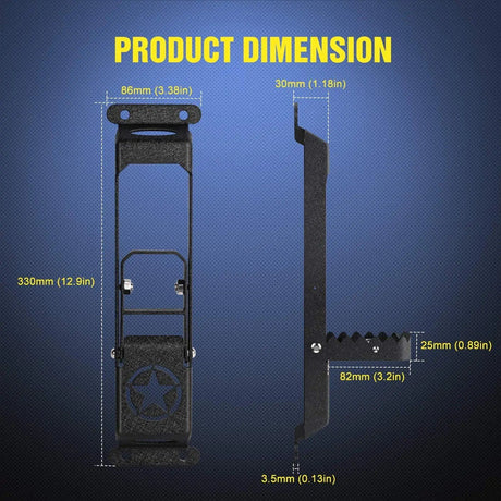 Mounting Accessory Door Hinge Steps For 2007-2017 Jeep Wrangler JK JKU & 2018-2020 Jeep Wrangler JL JKU (Pair)