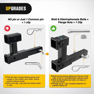 Dual Receiver Extender Fit 2inch Receiver Tube Nilight