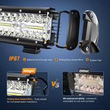 LED Light Bar 37" 780W 78000LM Triple Row Spot/Flood LED Light Bar