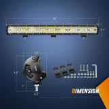 LED Light Bar 26" 540W Triple Row Spot/Flood LED Light Bar