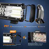 LED Light Bar 20" 288W 28800LM Triple Row Spot/Flood LED Light Bar