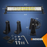 LED Light Bar 22" 120W Double Row Spot/Flood LED Light Bar