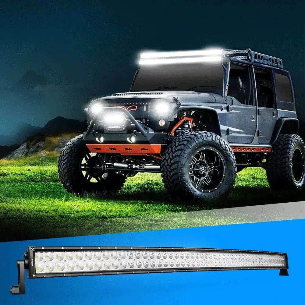 LED Light Bar 50" 288W Double Row Curved Spot/Flood LED Light Bar