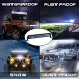 LED Light Bar 22" 120W Double Row Black Spot/Flood LED Light Bar