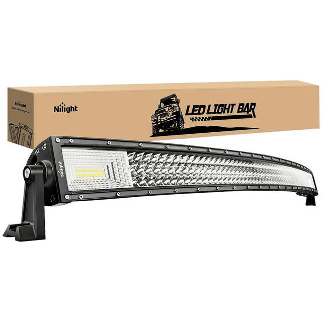 LED Light Bar 52" 783W 78000LM Triple Row Curved Spot/Flood LED Light Bar