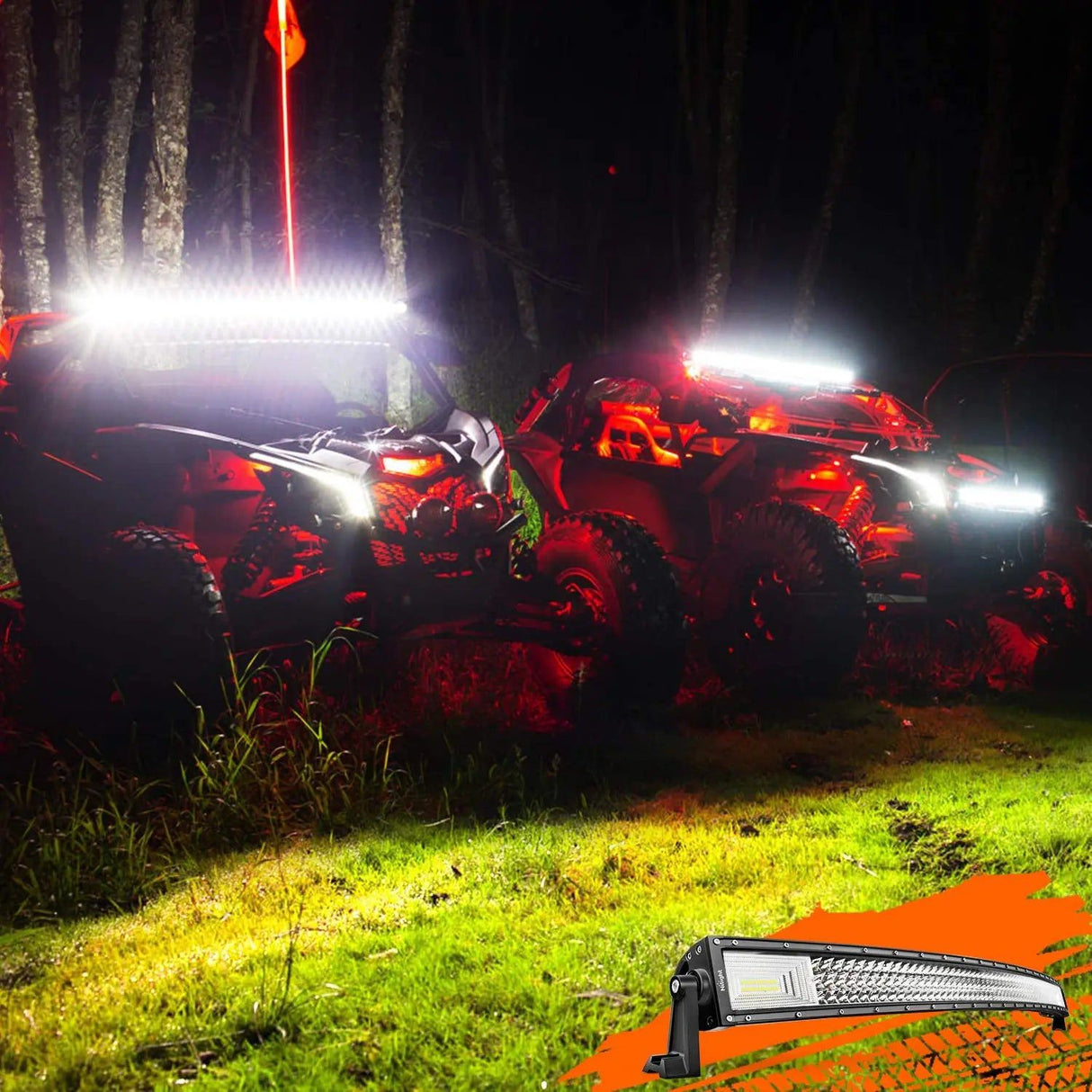 LED Light Bar 52" 783W 78000LM Triple Row Curved Spot/Flood LED Light Bar