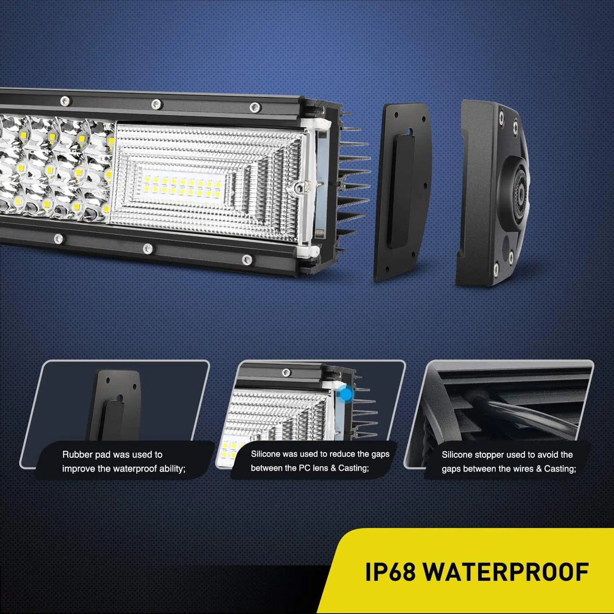 LED Light Bar 32" 378W 37800LM Triple Row Spot/Flood LED Light Bar