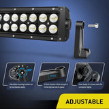 LED Light Bar 32" 180W Double Row Black Curved Spot/Flood LED Light Bar