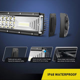 LED Light Bar 42" 648W 43000LM Triple Row Spot/Flood LED Light Bar