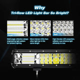 LED Light Bar 26" 360W Triple Row Spot/Flood LED Light Bar