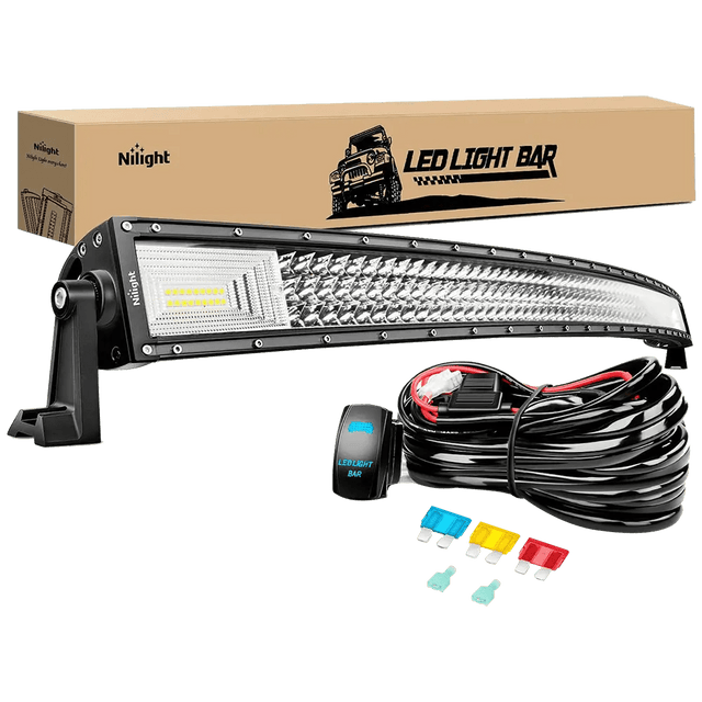 LED Light Bar 52" 783W 78000LM Triple Row Curved Spot/Flood LED Light Bar | 12AWG Wire 5Pin Switch