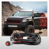 Light Bar Wiring Kit 25" 162W Double Row Spot/Flood LED Light Bar | 12FT Wire 3Pin Switch