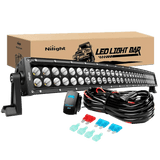 LED Light Bar 32" 180W 11675LM Double Row Black Curved Spot/Flood LED Light Bar | 16AWG Wire 5Pin Switch