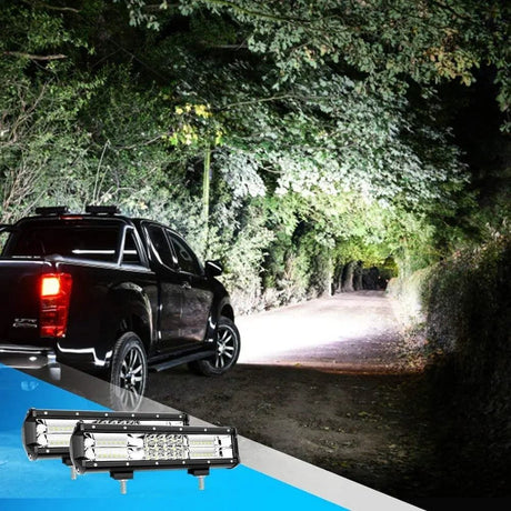 LED Light Bar 12" 180W 18000LM Triple Row Spot/Flood LED Light Bar (Pair)