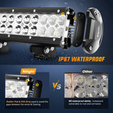 LED Light Bar 20" 126W Double Row Spot/Flood LED Light Bars (Pair)