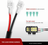 LED Work Light 4.8" 42W 7800LM Flush Mount Spot/Flood LED Work Lights (Pair) | 16AWG Wire 3Pin Switch