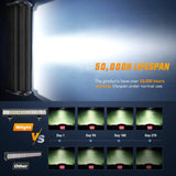 Light Bundle 20" 126W Double Row Spot/Flood Led Light Bar Kit | 4Pcs 4" 18W Spot Light Pods