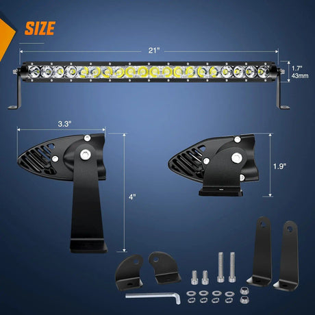 LED Light Bar 21" 100W Slim Spot/Flood Led Light Bar