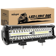 LED Light Bar 12" 300W 30000LM Triple Row Spot/Flood Led Light Bar