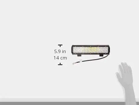 Light Bar Wiring Kit 12" 72W Double Row Spot/Flood Led Light Bar | Horizontal Tube Clamp Mount | 12FT Wire 3Pin Switch