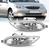 Fog Light Assembly Fog Light Assembly Compatible with 2002 2003 2004 Toyota Camry 2005 2006 2007 2008 Corolla 2002 2003 Solara Fog Lamp Replacement Clear Lens with 9006 12V 55W Bulbs