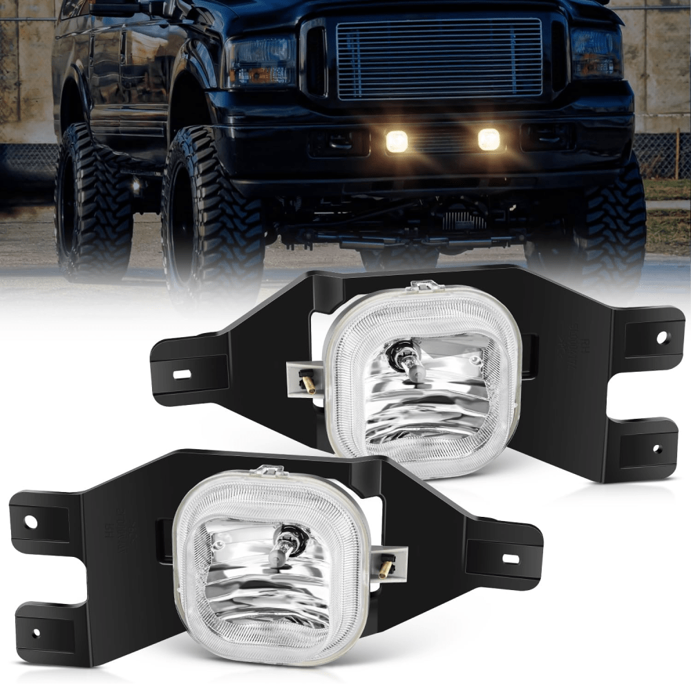 1999-2004 Ford F250 F350 F450 F550 Super Duty 2001-2004 Ford Excursion Fog Lights Assembly H10 42W Bulbs Nilight