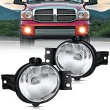 Fog Light Assembly Fog Lights Assembly Compatible with 2002 2003 2004 2005 2006 2007 2008 Dodge Ram 1500 2003-2010 Ram 2500 3500 2004 Durango 2nd Generation 2005 2006 Durango w/9006 55W bulbs