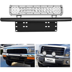 Front Bumper License Plate Mount Bracket Holder Black