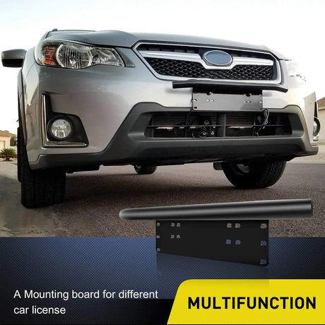 Mounting Accessory Front Bumper License Plate Mount Bracket Holder Black