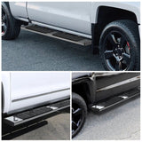 2007-2018 Chevy Silverado/GMC Sierra 1500 Crew Cab 2007-2019 Chevy Silverado/GMC Sierra 2500HD 3500HD 6 Inch Slip-Proof Stainless Steel Side Step Nerf Bars Running Boards Nilight