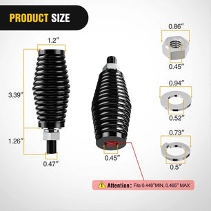 Heavy Duty Barrel Spring Mounting Base for Whip Light (Pair) Nilight