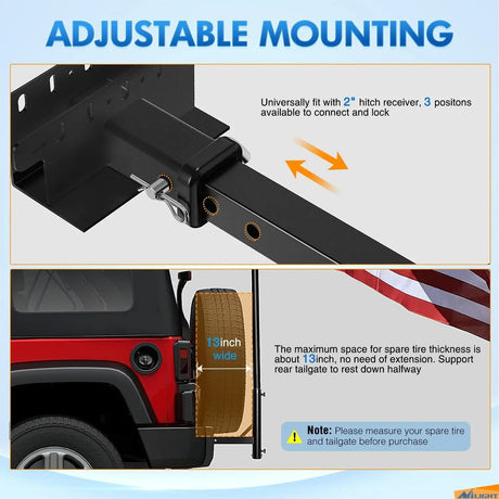 Hitch Mount Flagpole Holder Kit Nilight