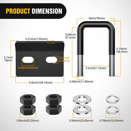 Hitch Tightener Anti-Rattle Clamp Nilight Led Light