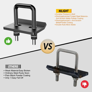 Hitch Tightener Anti-Rattle Clamp Nilight Led Light