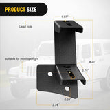 Dual A-Pillar Windshield Hinge Mounts For 2007-2017 Wrangler JK/JKU 2DR 4DR Nilight