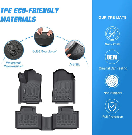 2016-2023 Dodge Durango/Jeep Grand Cherokee TPE Floor Mats Nilight