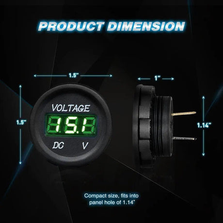 Accessories LED Digital Display Voltmeter Panel Green