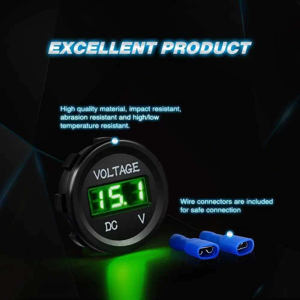 Accessories LED Digital Display Voltmeter Panel Green