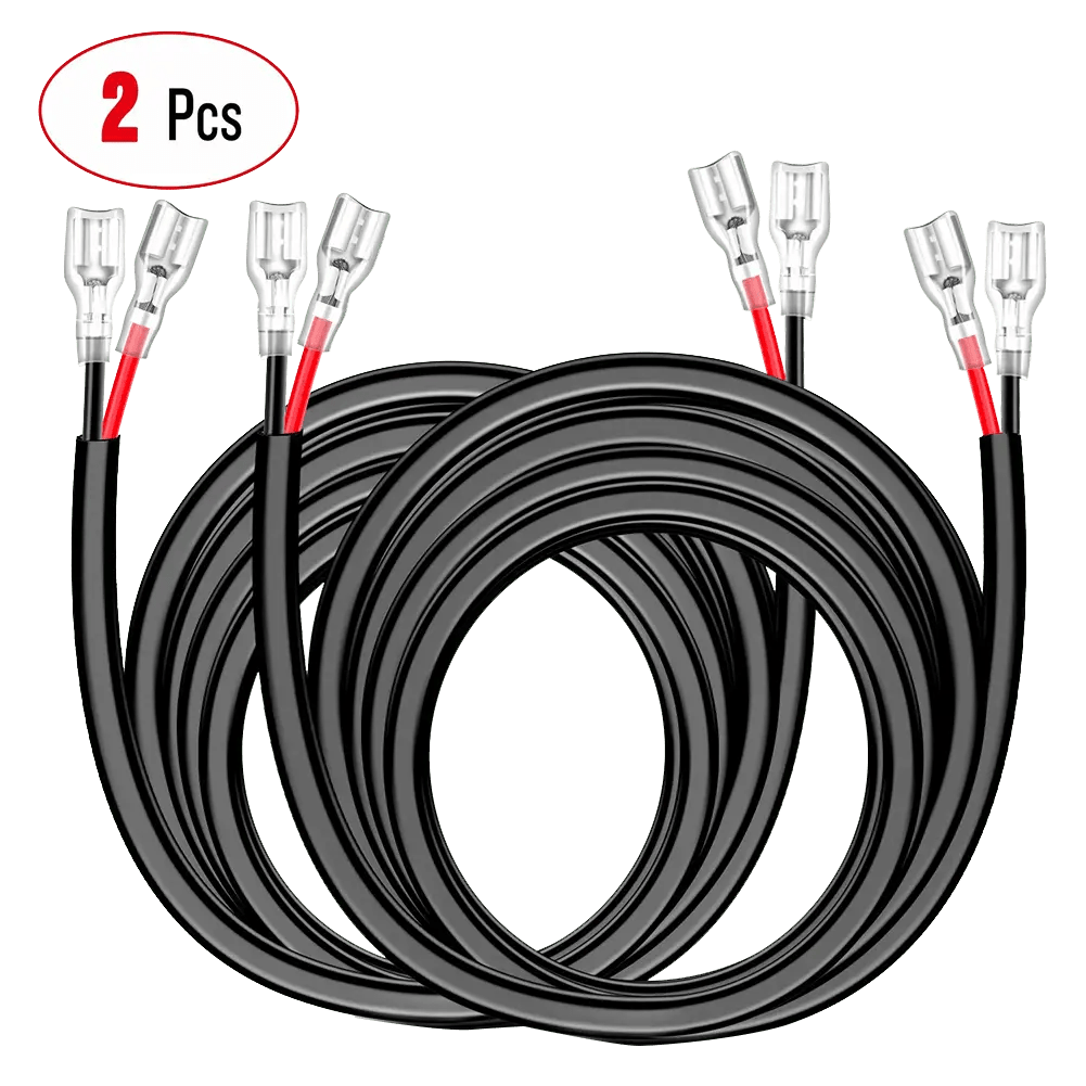 Wiring Harness Kit 2PCS 16AWG 10FT Wire Extension Kit For LED Light Bar/Led Pods/LED Work Light