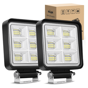 4 Inch 48LED Square Flood LED Pod Lights (Pair) Nilight