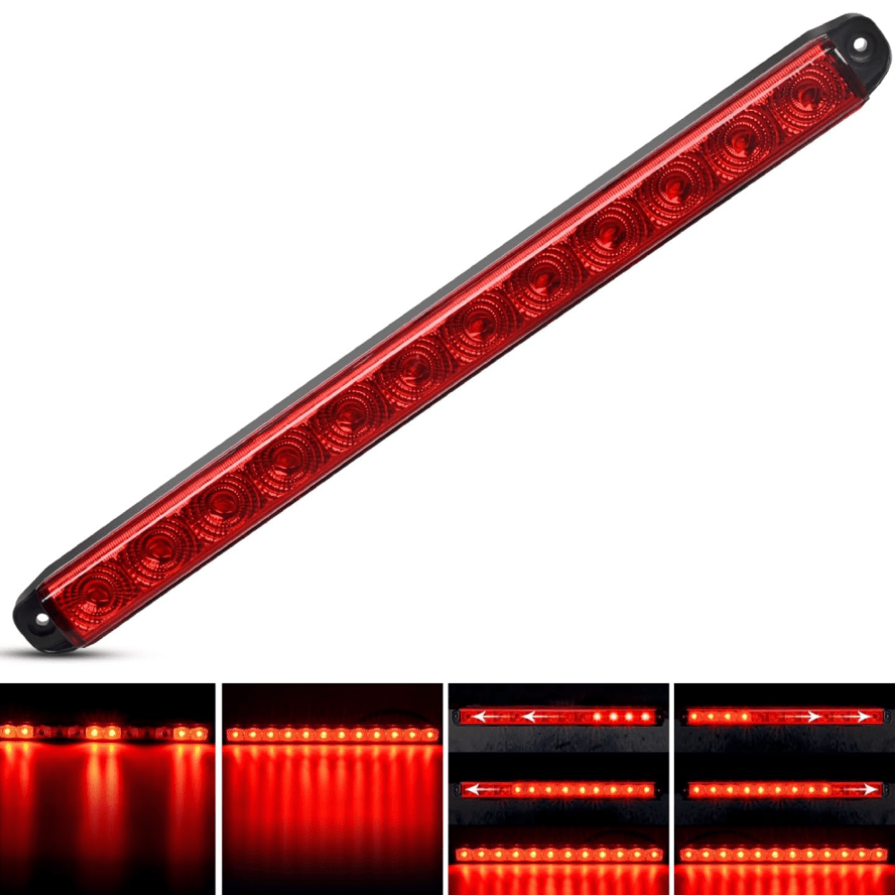 16” 12 LEDs Red Trailer Light Bar – Nilight