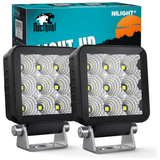 3 Inch 9LED Square Flood Built-in EMC LED Pod Lights (Pair) Nilight